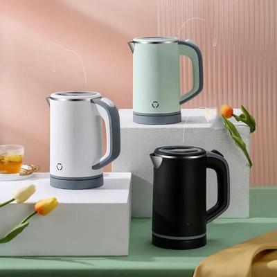 Electric Kettle 1PC800ML Small Kettle Double Layer 304 Stainless Steel Separate Lid Home Travel Office