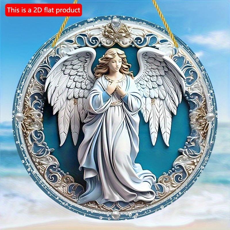 2d Flat 20*20cm Home Wall Decor Chain Pendant Decor Chandelier Chain Cover, Translucen Plate Decor for Garden, Home, Room, Porch Wall Art