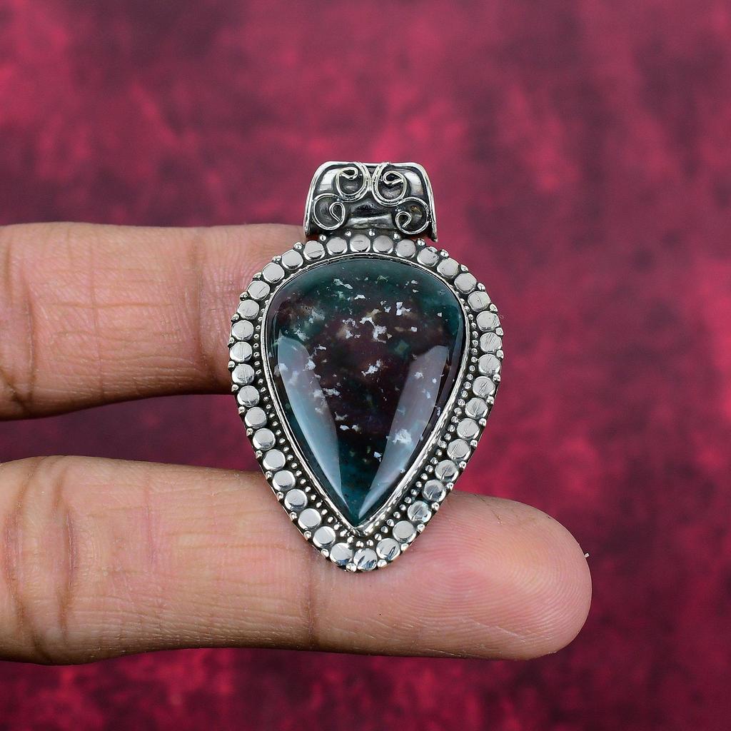 Azurite Pendant, 925 Solid Sterling Silver Gemstone Jewelry, Handmade Pendant, For Thanksgiving