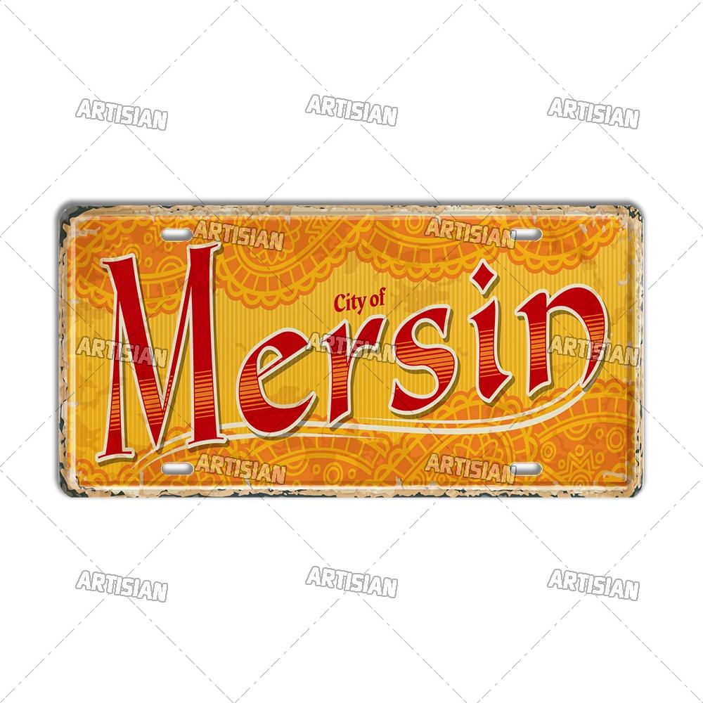 TURKEY Landmark License Plate Turkiye City Decorative Vehicle Plate Metal Tin Plaque Wall Decor Garage Bar Pub Club