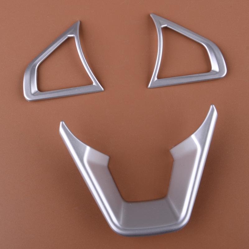 Car Steering Wheel Decoration Frame Cover Fit for Ford Mondeo Fusion 2018 2017 2016 2015 2014 2013 Silver ABS