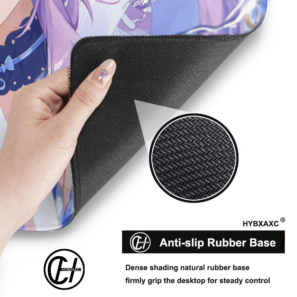 HYBXAXC Gaming Mouse Pad Home Computer Keyboard Mat Laptop Soft Anti-slip Table Mat XXL Genshin Impact Kokomi Custom Mousepad