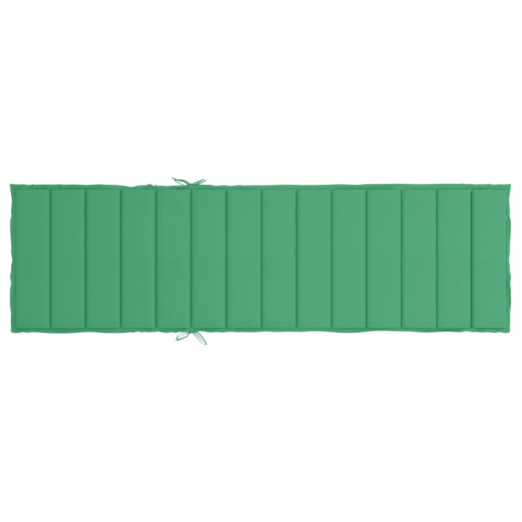 Sun Lounger Cushion Green 200 X 60 X 3 Cm Oxford Fabric