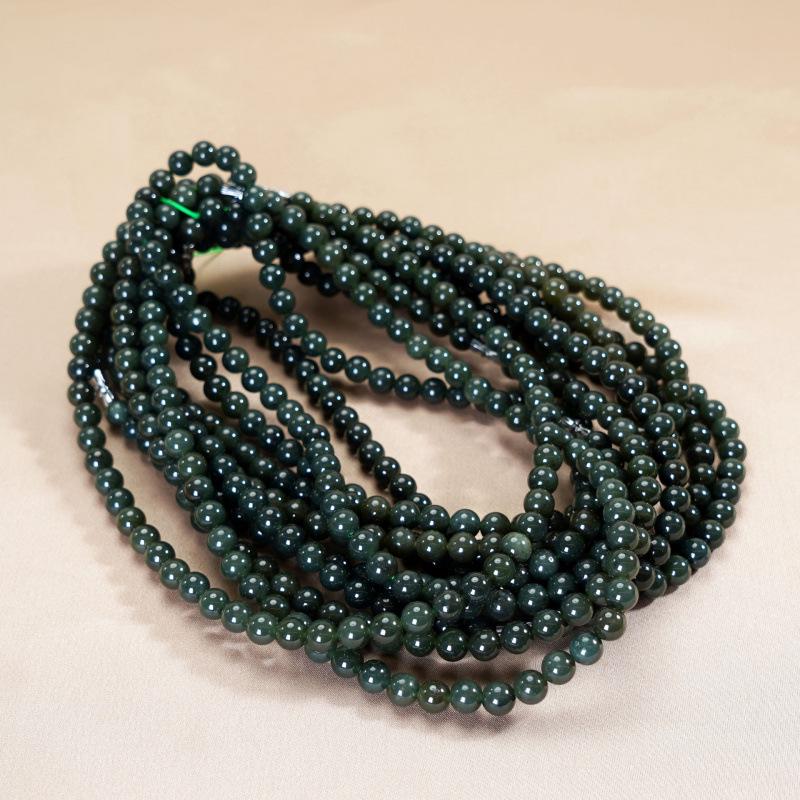 High Quality Natural Hetian Jade Round Beads - DIY Jewelry Accessories, Semi-finished.