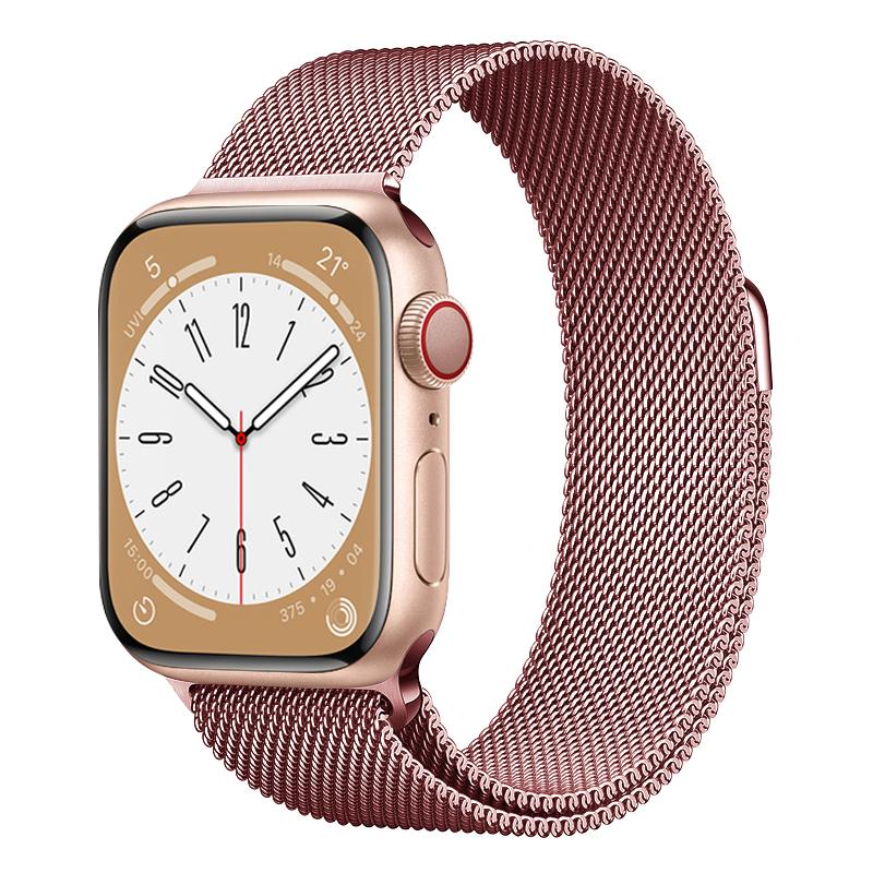 Milanesiskt armband för Apple Watch Band Strap 42mm 38mm 44mm 40mm Länkarmband i rostfritt stål Armbandsur för Iwatch 5/4/3/2/1 49mm 41mm
