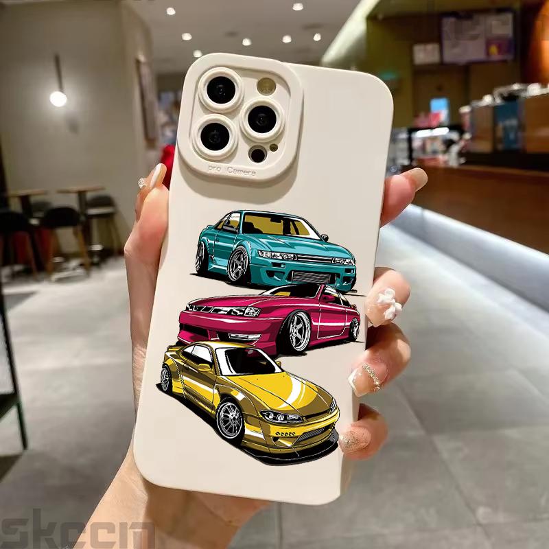 Creative And Cool Car Pattern Soft TPU Phone Case For iPhone 17 16 15 14 13 12 11 Pro Plus Max Mini 17 Air 16E XS X XR Cover