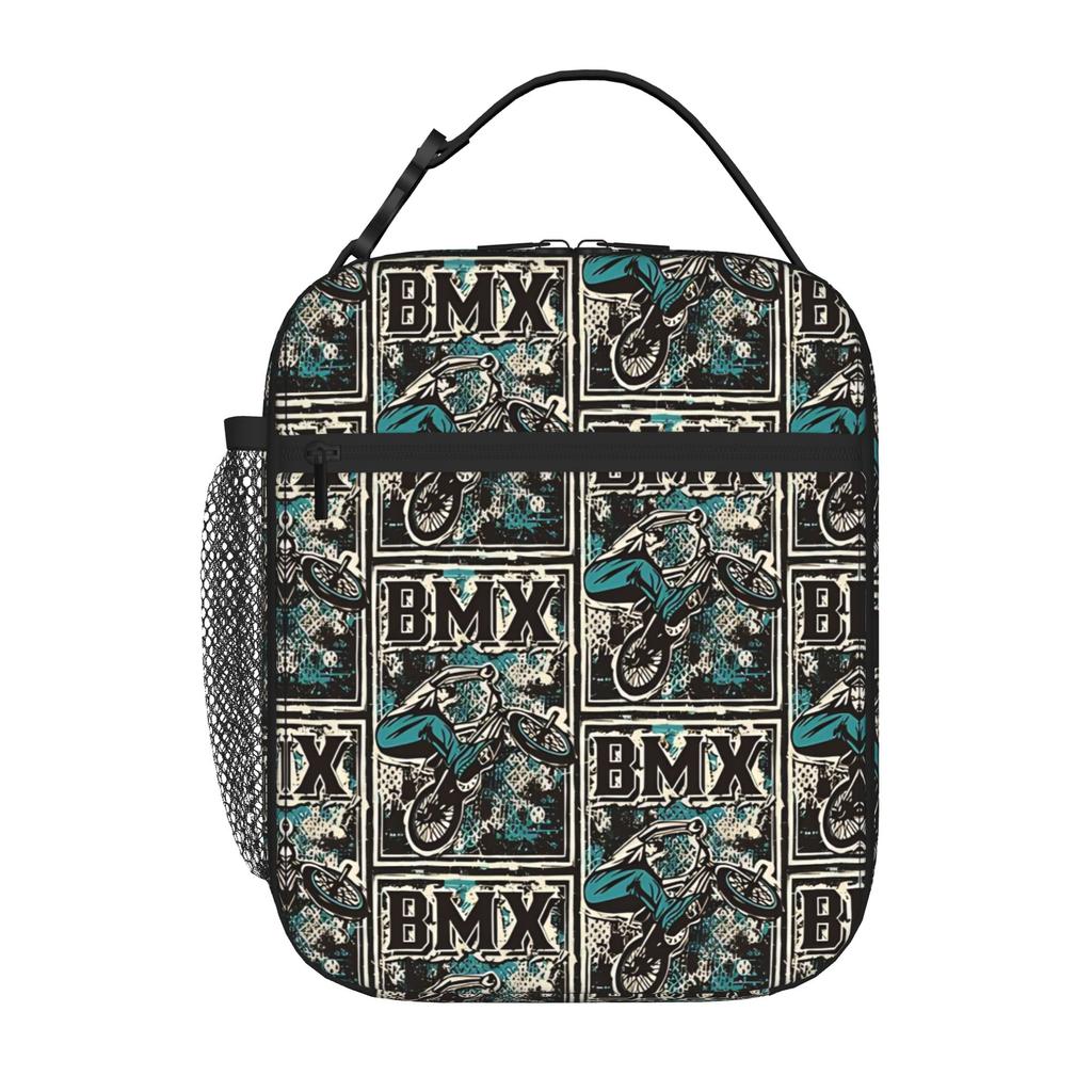 1 Stück Für Schüler Lebensmittelbehälter Retro Kleidung Grunge Tragbar Tasche BMX Racing Reißverschluss Aluminiumfolie Lebensmittelbeutel