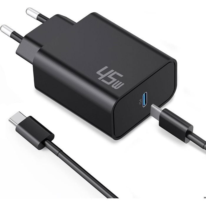 45W Fast Charger - Samsung - Black - 1M USB-C Cable - Compatible Galaxy A16 A17 A36 A56