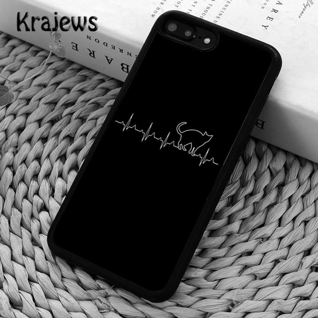 Krajews Minimalist Line Cat Soft Phone Case Cover For iPhone 17 Air 16 15 14 Plus 11 12 13 Pro Max Plus Coque Fundas