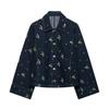Z Home European and American Embroidered Flower Denim Jacket Summer New Women's Fashion Denim 7117111