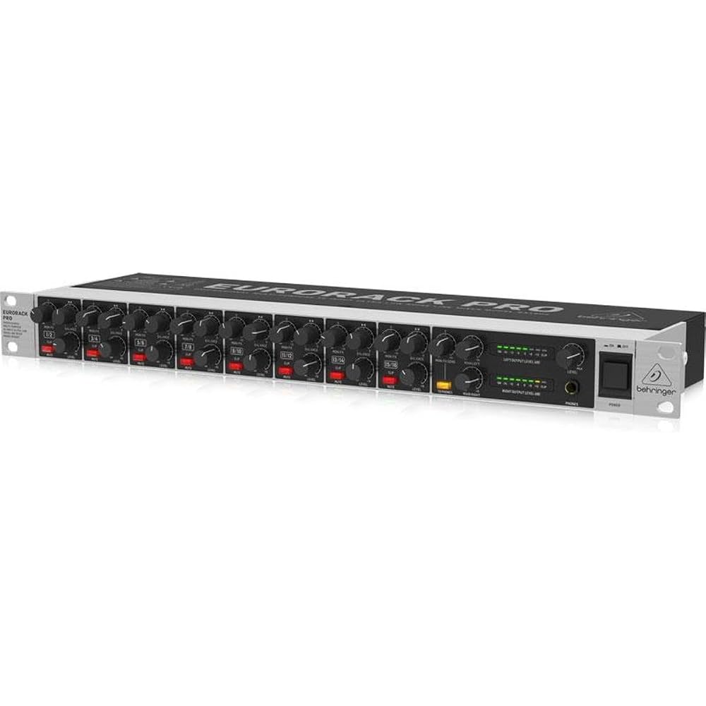Behringer Analog Line Mixer 1U Size 16 Mono/8 Stereo High Quality Mic Preamp RX1602 V2
