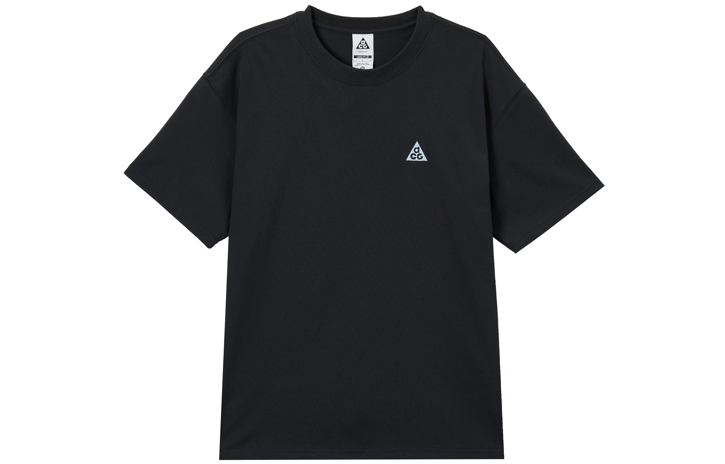 Nike ACG T Shirts Men s Black Crew Neck Moderate IF0371-010 L
