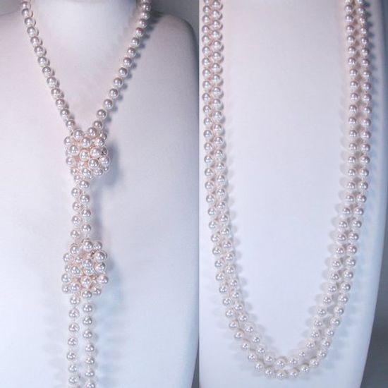 Box for You and Flower Pearl Super Long 2 Meters In [Jewelry Me] Necklace/7mm Type, Necklace, <Made Japan> [Gift Wrapped]