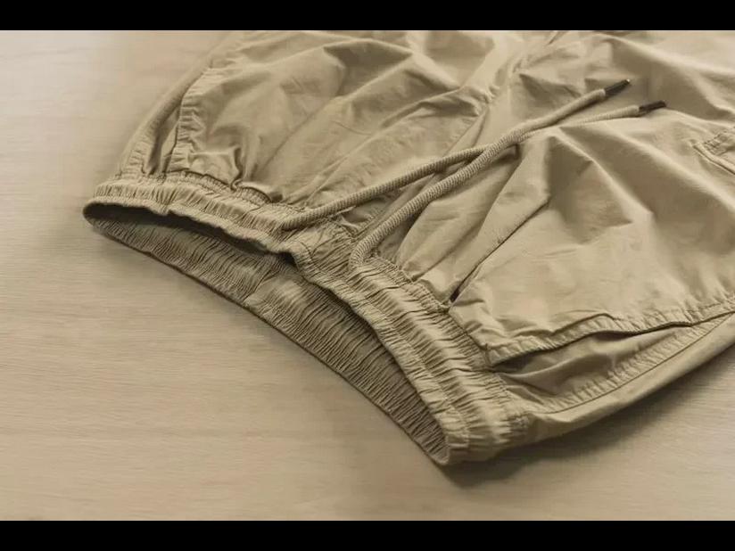 Pantaloni casual la modă pentru bărbați 2023 cu buzunare multiple și manșete - Salopete de lucru cu croială largă