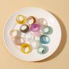 Neue Koreanische Bunte Acrylringe Vintage Runde Ringe Für Damen Großer Kpop Fingerring Für Mädchen Punk Harzring Modeschmuck