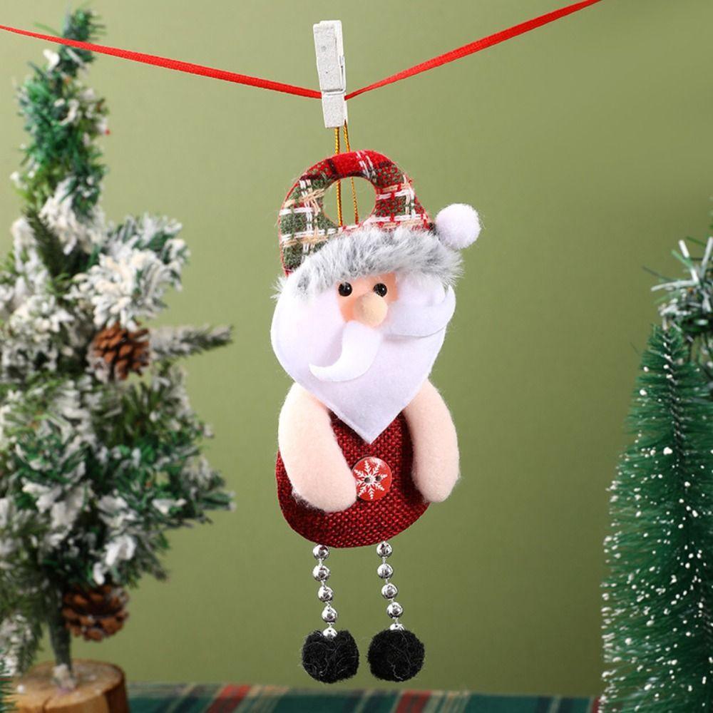 Cloth Snowman Tree Pendant Santa Claus Christmas Decoration Cute Merry Christmas Ornament  Home