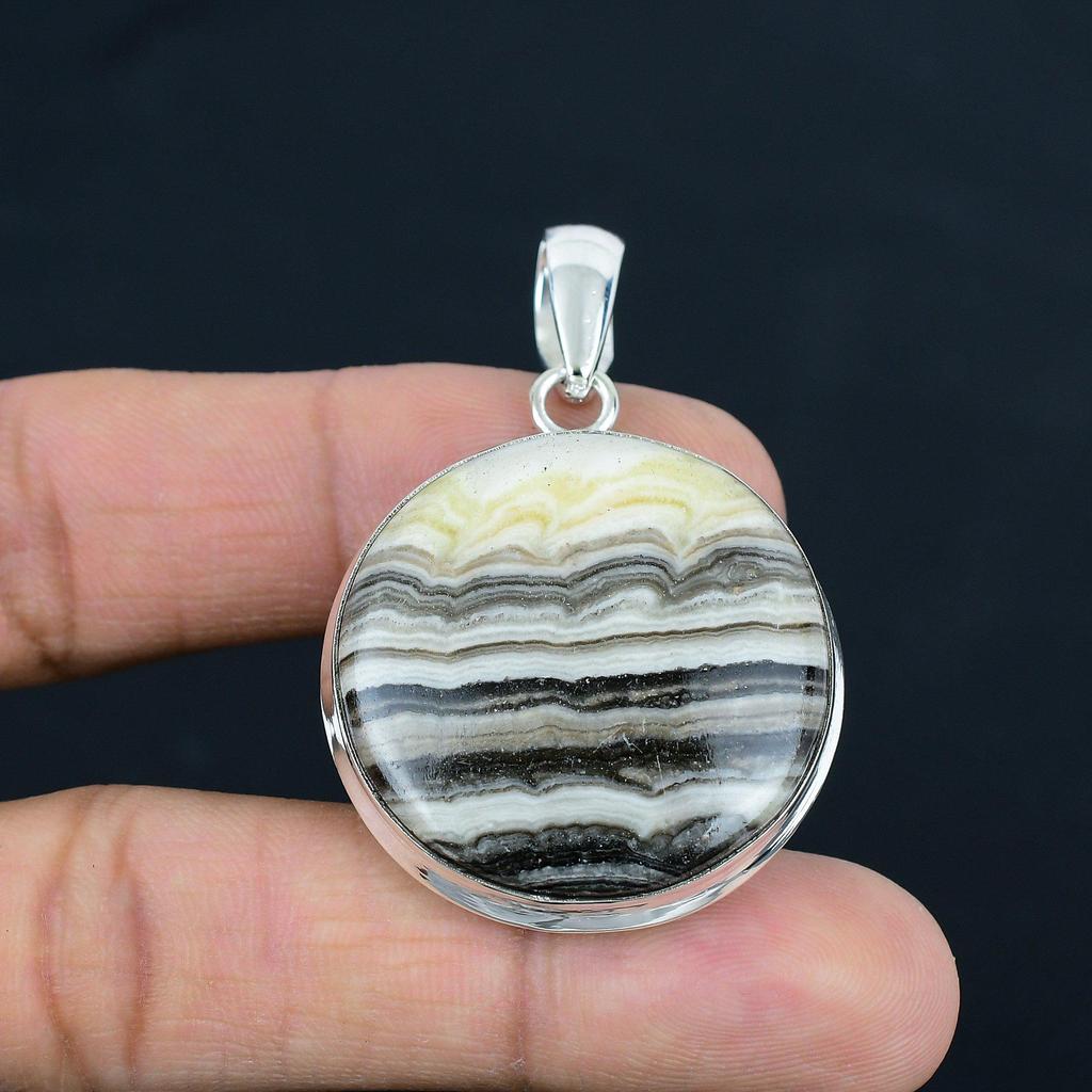 Natürlicher Larsonit-Edelstein-Anhänger, 925 Sterling Silber, Anhänger-Schmuck, handgefertigter Silber-Anhänger-Schmuck als Geschenk, Ostergeschenk