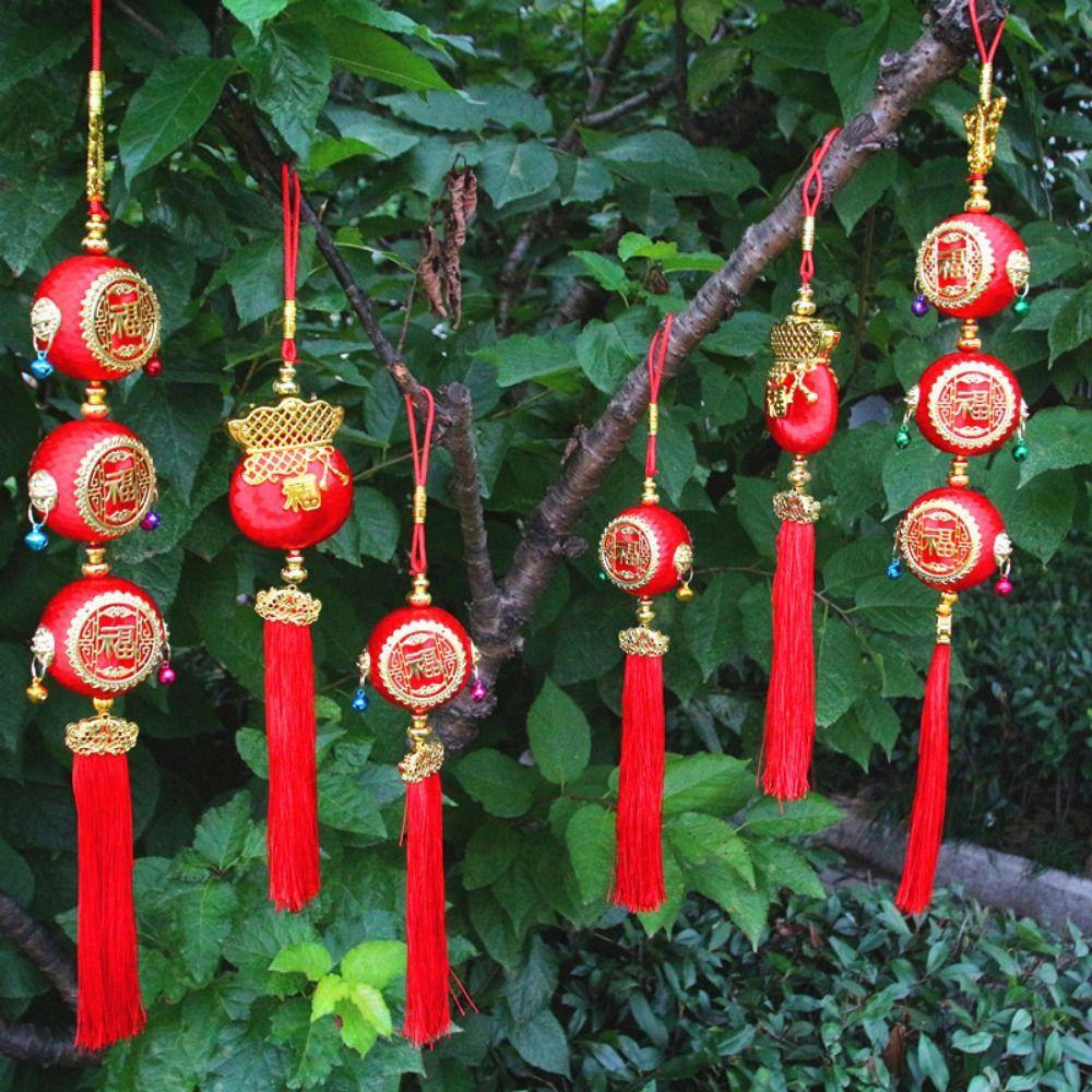 

Plastic Spring Festival String Drum Pendant Red New Year Pendant Spring Festival
