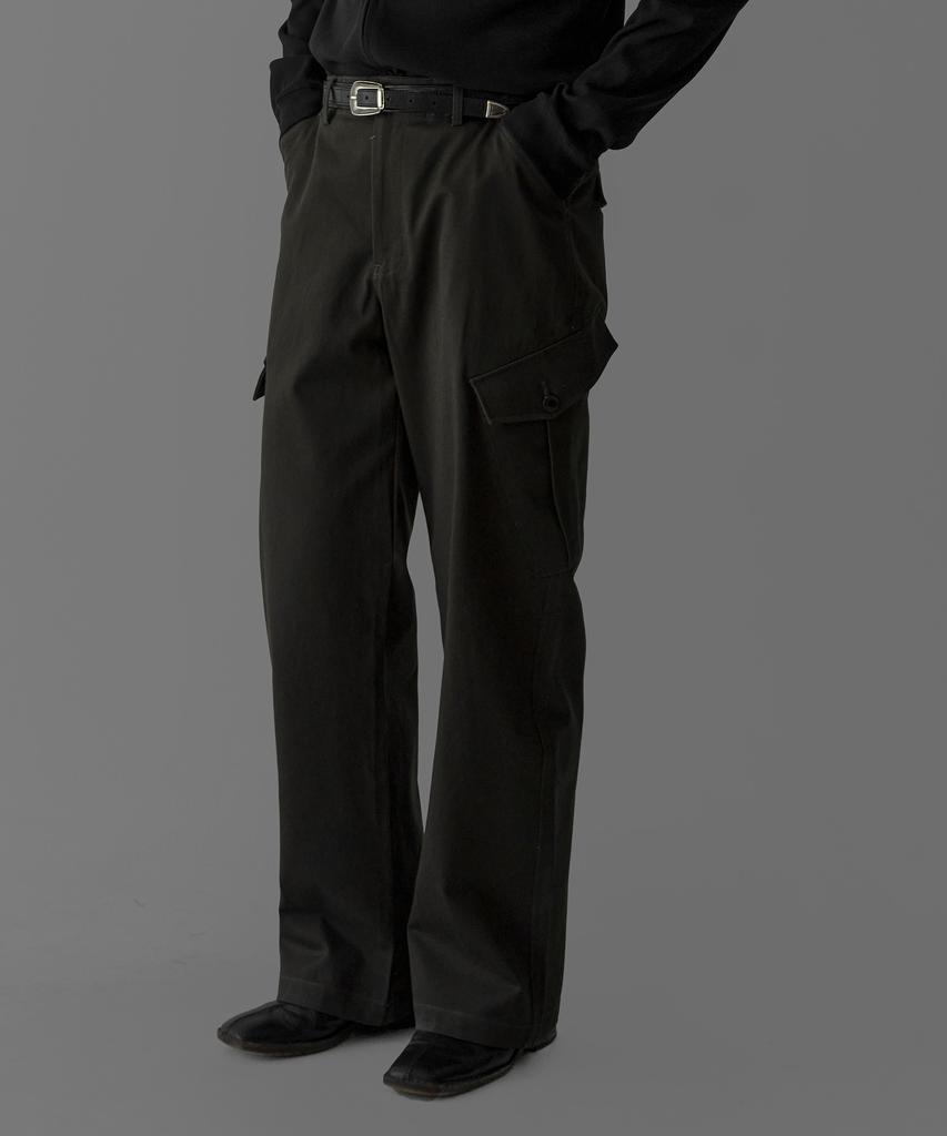 Baulopeulodeogteu Slant Cargo Pants [Charcoal Brown]