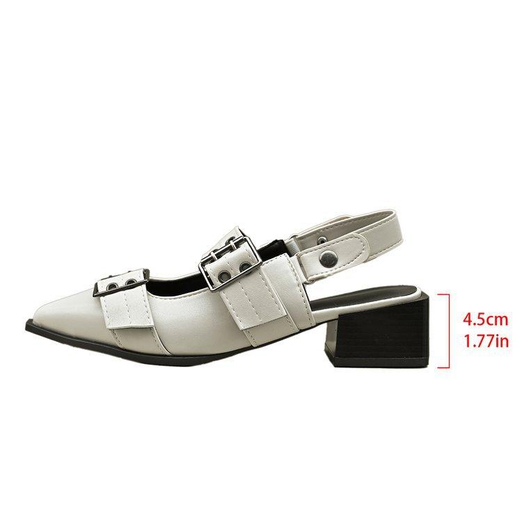 

Модные женские сандалии летние на квадратном каблуке с острым носком и ремешком с пряжкой женские повседневные римские сандалии модные ретро туфли Мэри Джейн из искусственной кожи 42