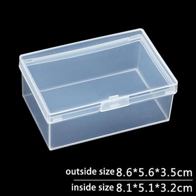 Kunststoffbox, rechteckig, aus Kunststoff, transparent, mit Deckel, Aufbewahrungsbox-Kollektion