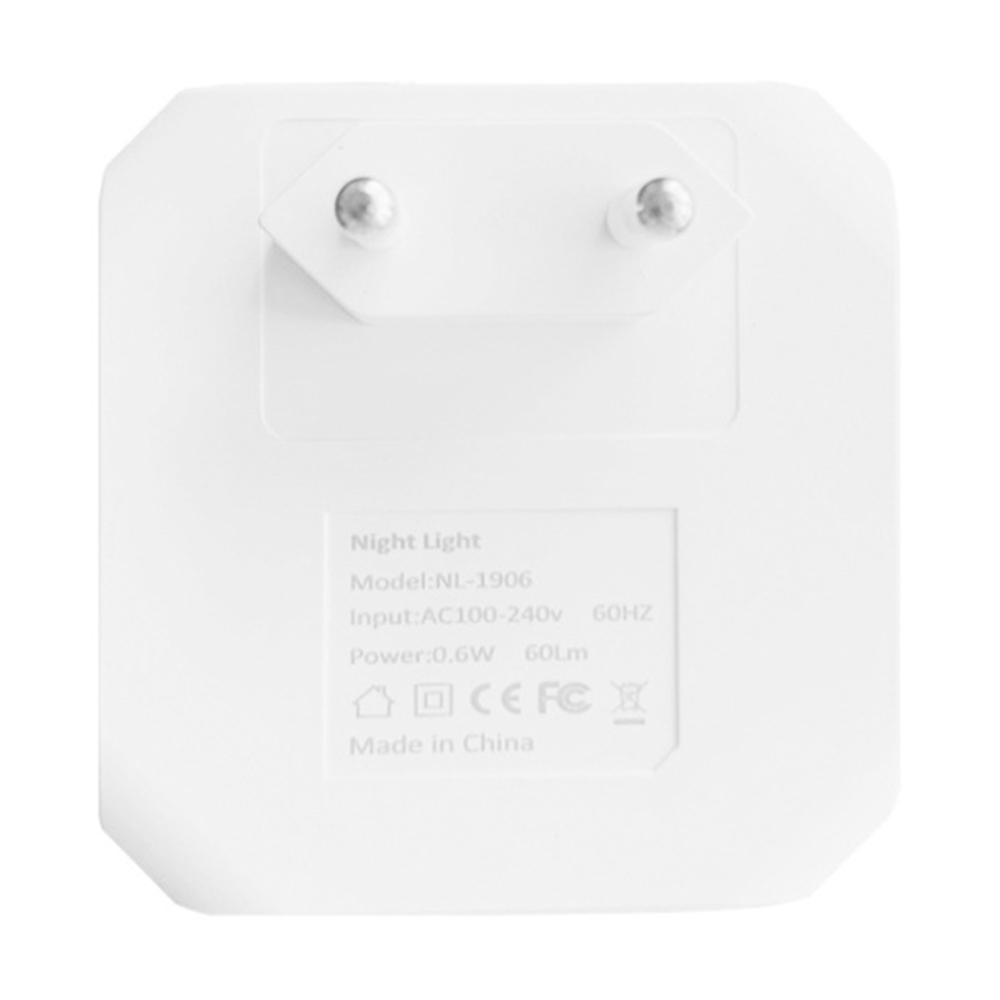 2Pcs EU Plug Square Night Light Stepless Dimmable Motion Sensor Lamp for Bedroom Hallway