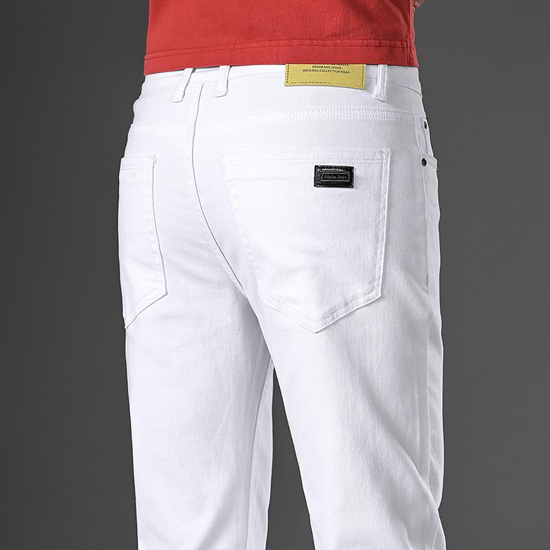 Men's Casual Pants Spring Summer Slim Small Straight Leg Comfortable Fashion Elastic Waist Trousers