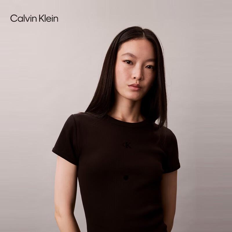 Calvin Klein Jeans Women's Ribbed Short-Sleeve T-Shirt Dress