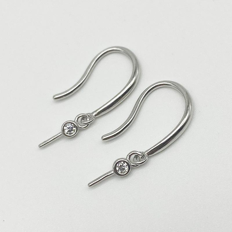 Yansheng S925 Sterling Silver Pearl DIY Earring Hooks with Rhinestone Pliers 925 Silver