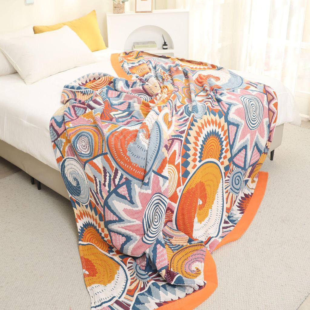 Full Cotton Gauze Blanket: Sofa, Car, Bed Use