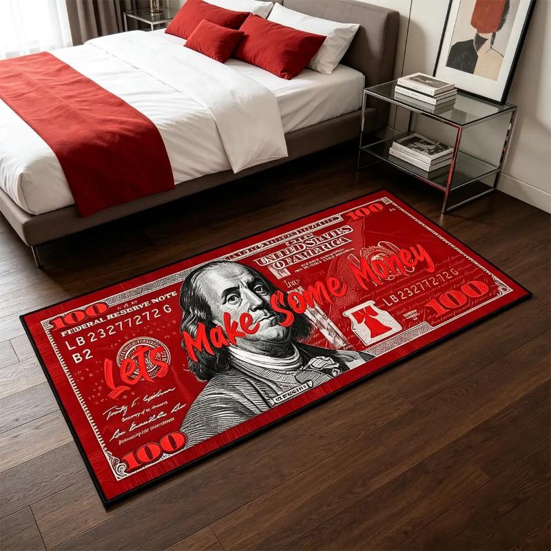 Amerikaanse $100 USD Tapijt Antislip Wasbaar Leuk Geld Vloermat Slaapkamer Woonkamer Huisdecoratie 40x60cm 16x24inch