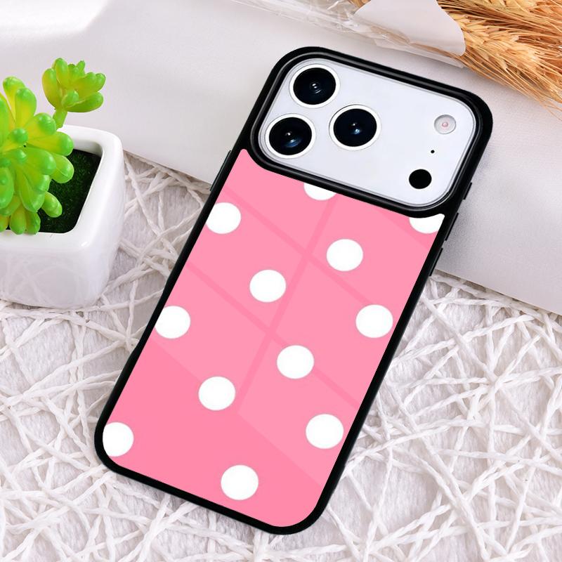 Cute Polka Dots Pink Pattern Phone Case for iPhone 17 Air 16 15 11 12 14 13 Pro Max Shockproof Cover
