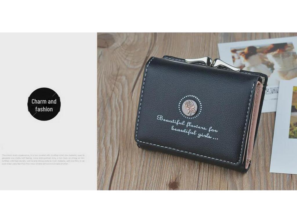 Portofel Scurt pentru Femei - Capacitate Mare, Design Moale Pliabil, Portmoneu Stil Japonez și Coreean pentru Studenți