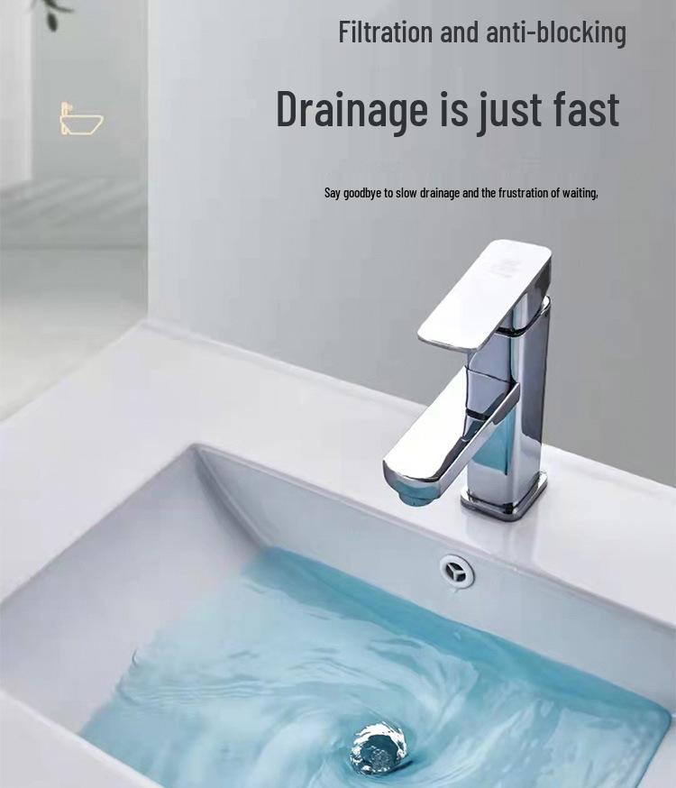 Universal Copper Pop-up Stopper: Deodorant Anti-Clog Basin Filter Drainer for Water and Hand Wash Basins