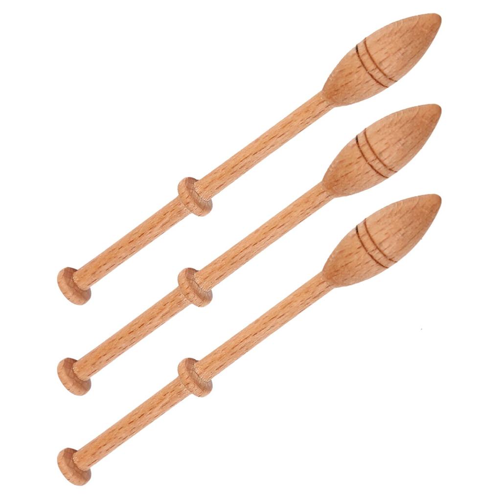 12pcs Wooden Lace Bobbins Ique Vintage Art Weaving Tools for Sewing and Lace Making