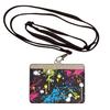 Grand Cinq Colorful Ink ID Card Holder with Neck Strap [Black] Name Tag Holder, Employee ID Card Holder, Neck Strap, Pass Case, Commuter Pass Case