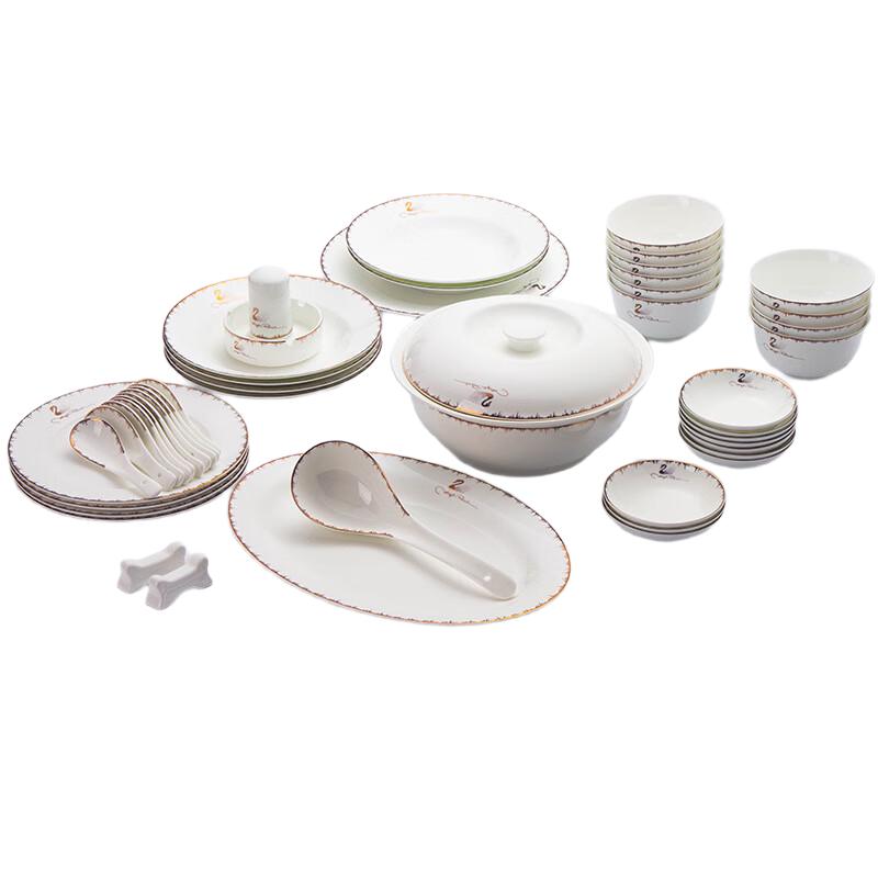 

JANLA Jingdezhen Ceramic 56-Piece Dinnerware Set - Swan No. 1