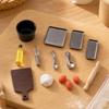 Miniature Rolling Pin and Whisk Set Realistic Dollhouse Pastry-Making Piece for