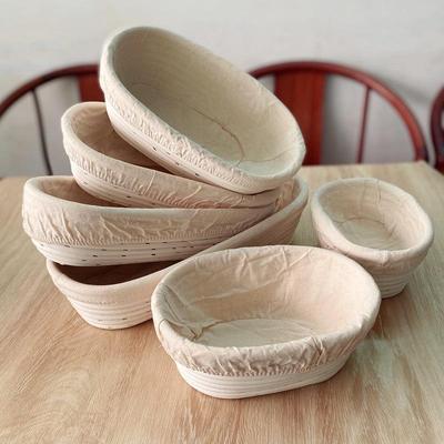 Cesto per la Fermentazione del Pane Rustico in Stile Europeo - Utensili da Cottura e Conservazione Intrecciati in Rattan Vietnamita
