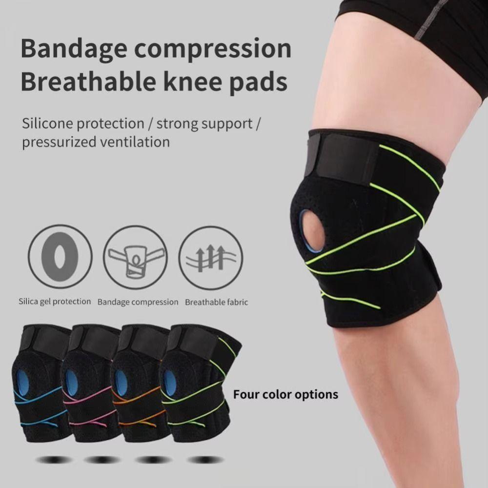 Side Stabilizers Meniscus Tear Support Pressurized Elastic Knee Support  Sports Activities