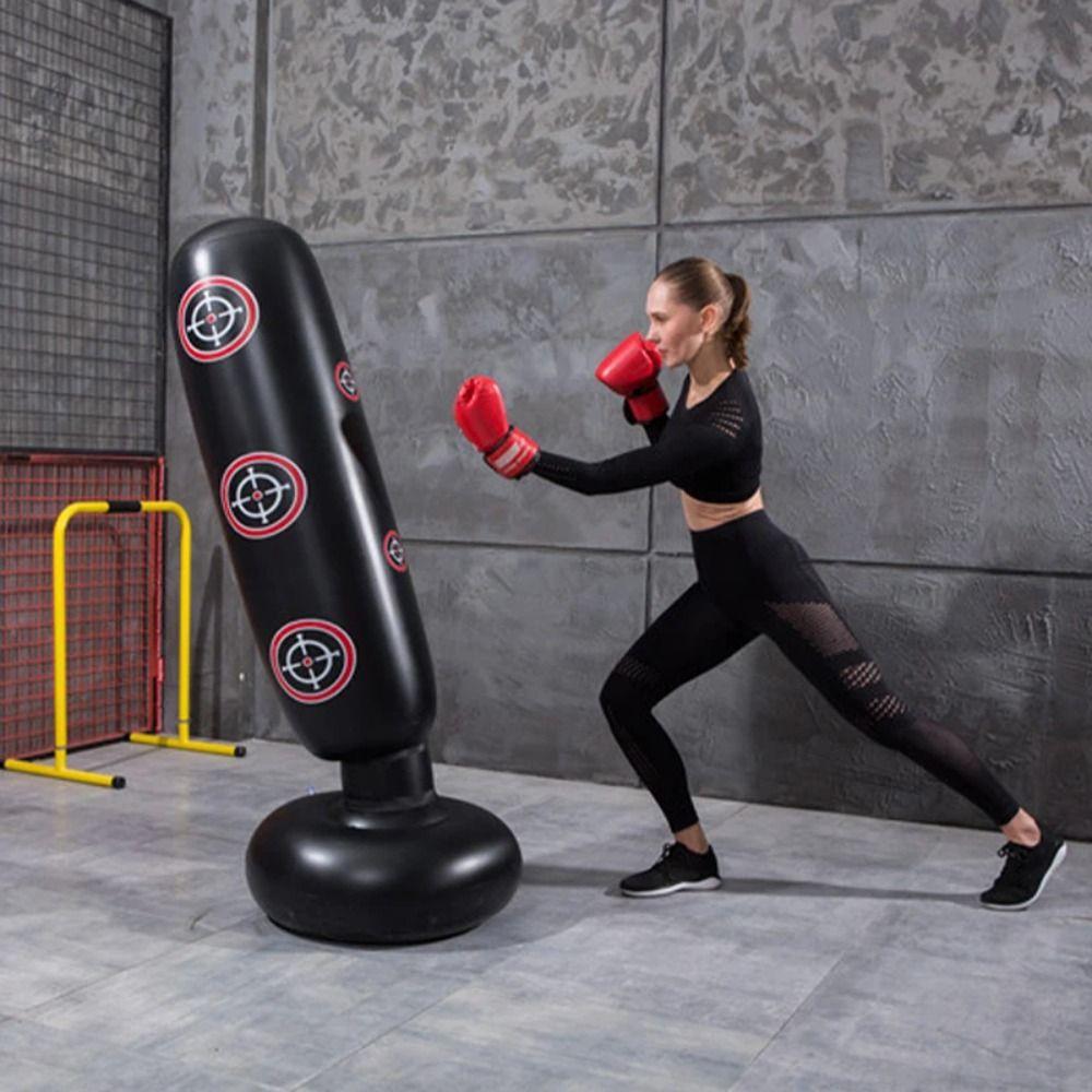 Training Inflatable Boxing Bag 160cm Inflatable Punching Stand Boxing Punching Bag Adult