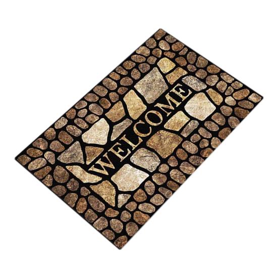 Welcome Floor Mat Non Slip Absorbent Entryway Rug Indoor Outdoor Entrance Doormat for Patio Hallway Home Decor