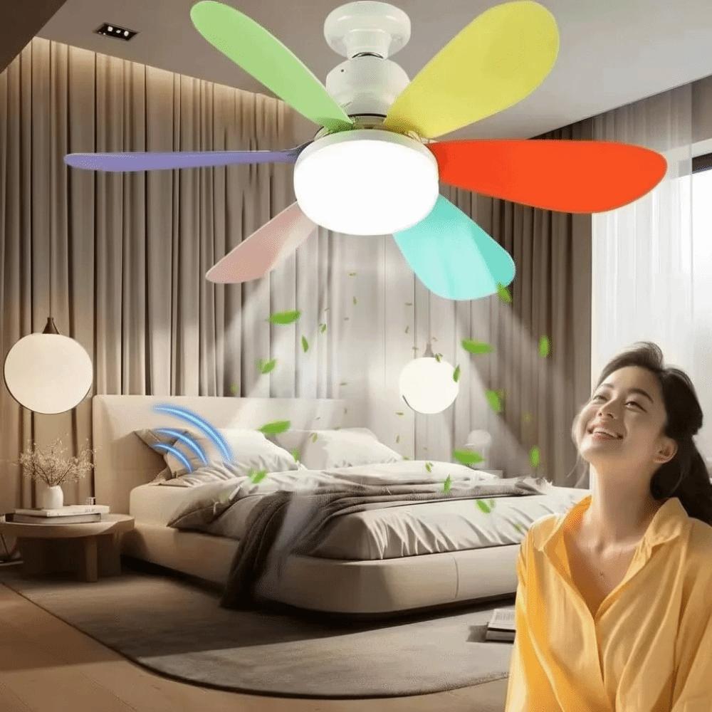 Dimmable LED Light Fan With Remote Control Electric Fan Ceiling Lamp Ceiling Fan Light Living Room