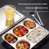 304 Stainless Steel 5-Compartment Meal Tray