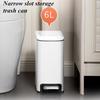 Nordic Waste Bins Bathroom Stainless Steel Pedal Trash Can Square Garbage Can Simple Living Room Modern Wastebasket with Lid