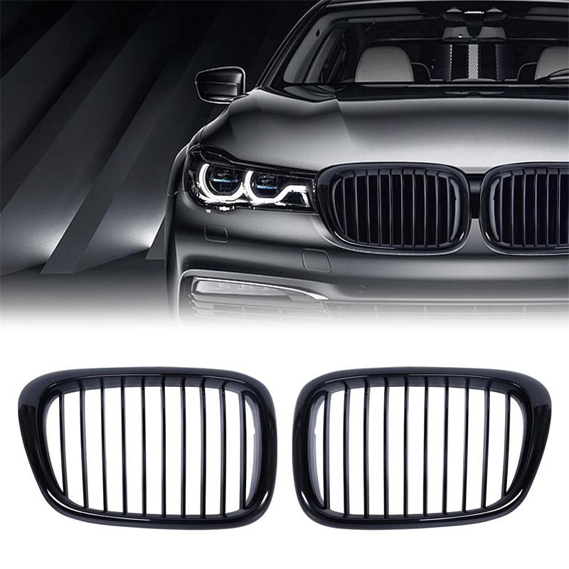 Für BMW 5er E39 525 528 530 535 1999-2003 Auto Kühlergrill Front Nieren Grill Doppellinie Silber Schwarz 51137005837 51137005838