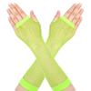 Halloween 80s Fancy Party Costume Set Lace Headband Neon Earrings Fingerless Fishnet Gloves Accessories Women Clothing Typical