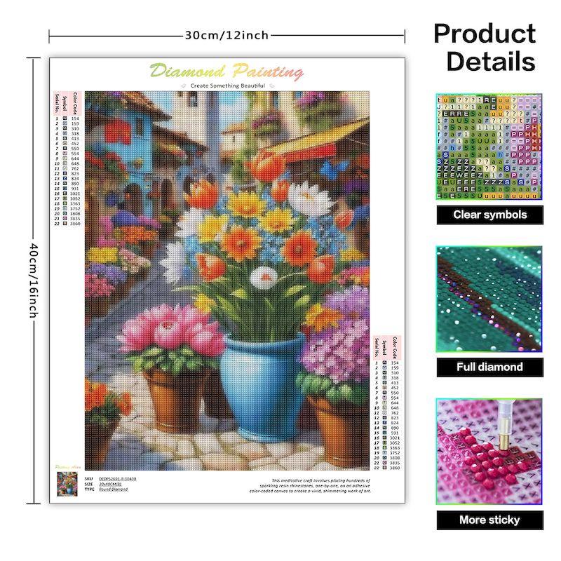 5d Diament Malarstwo Krajobraz Ulica Miasto Pełne Wiercenie Wystrój Domu Diament Haft Kwiat Mozaika 5d Diy Prezent Wystrój Domu