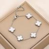 Titanium Steel Double-sided Four-leaf Clover Bracelet Vacuum Environmental Protection 18K Ladies High-grade Bracelet