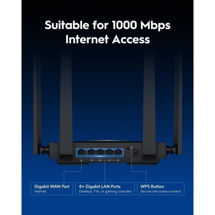 Routeur wifi 7 - cudy - be3600 - double bande - mu-mimo - antennes à gain élevé